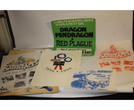 A QUANTITY OF ASSORTED VINTAGE POSTERS, to include saddle aces, Ken Maynard etc&nbsp;