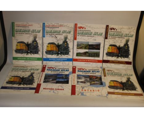A QUANTITY OF 'SPV'S RAILROAD ATLAS OF NORTH AMERICA' by Mike Walker (15) together with '1948 Handy Railroad Atlas of The Uni