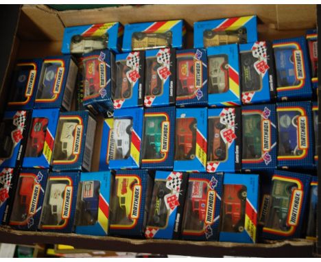 A box of post-1981 issue Matchbox modern issue diecast, to include; Rally Vette, Australian Model Collection etc