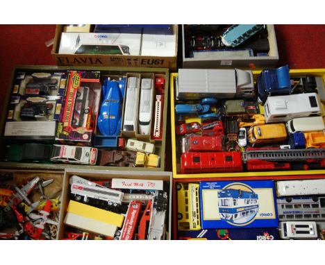 A large collection of mixed modern issue diecast, to include; Corgi Batmobile, Shell, Joal, Road Champs, Spectrum Pursuit Veh