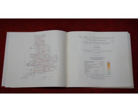 An Ordnance Survey Atlas of England and Wales, 1922 (24 folio size double page maps, backed with linen)