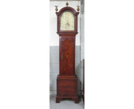 A longcase clock, in a mahoagny case, eight day movement, “James Moore,Warminster” 