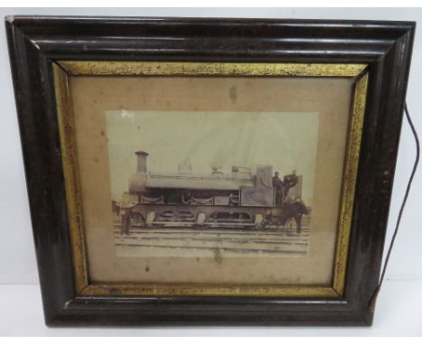 A quantity of framed and unframed late 19th/early 20th Century photographs including Brecon and Merthyr Railway Co steam loco