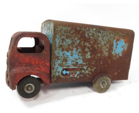 A vintage Tri - Ang transport van
