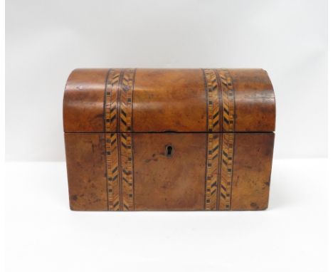 A 19th century dome top tea caddy