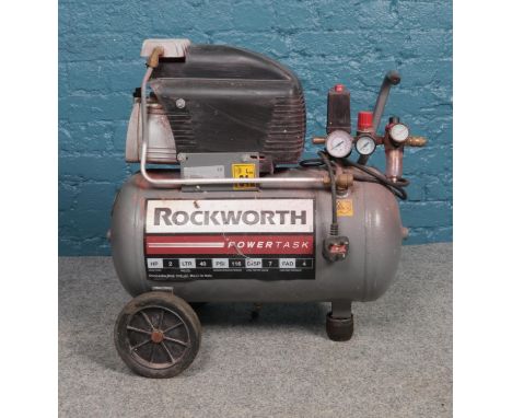 A Rockworth Powertask compressor. Model no 26803326.  