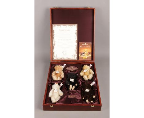 A Steiff limited edition British Collector's Baby Bear Set 1989-1993. No 1111 / 1847. Comprising of five small teddy bears in