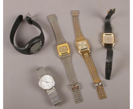 A collection of quartz wristwatches. Timex, Casio etc.  
