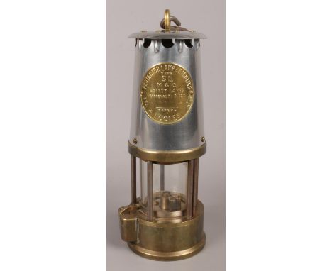 An Eccles Type SL Miners Safety Lamp, makers stamp has been left blank.  