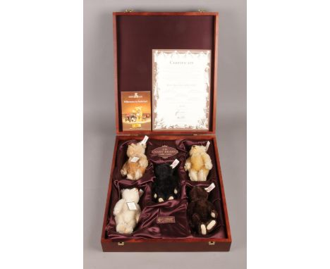 A Steiff limited edition British Collector's Baby Bear Set 1989-1993. No 1122 / 1847. Comprising of five small teddy bears in