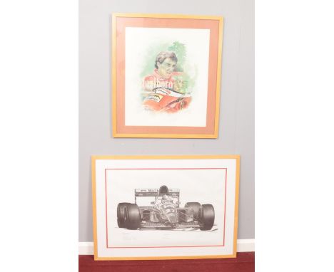 A series of three limited edition prints focusing on F1 driver Jean Alesi. All signed by the artists; Craig Warwick (254/575)
