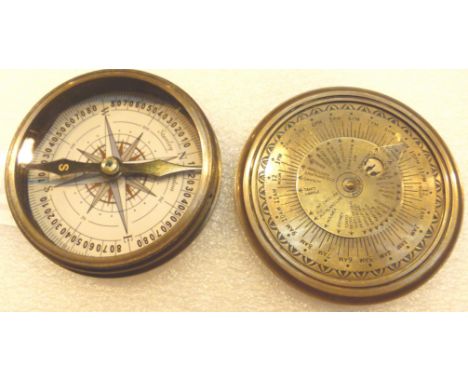 Brass compass marked Stanley of London