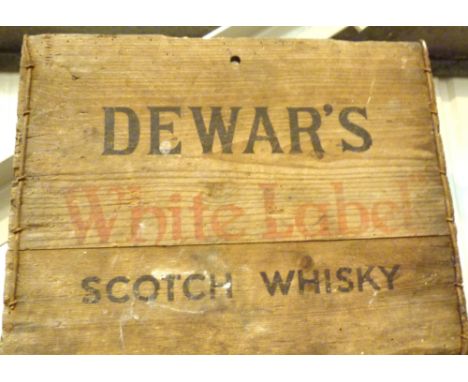 Vintage Dewars white label scotch whisky box