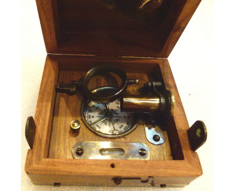 Brass marine master boxed compass
