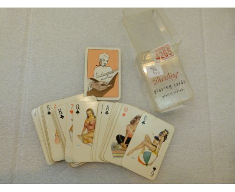 Vintage complete set of risque Darling playing cards