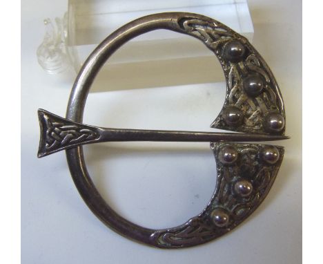 Scottish Silver 1894 hallmarked cloak pin, assay Glasgow