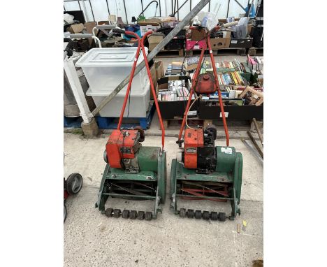TWO VINTAGE SUFFOLK COLT CYLINDER MOWERS
