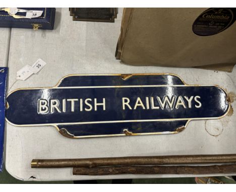 AN ENAMEL BRITISH RAILWAYS SIGN