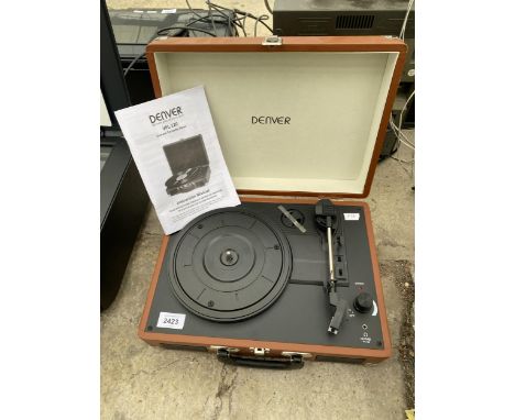 A DENVER PORTABLE RECORD PLAYER