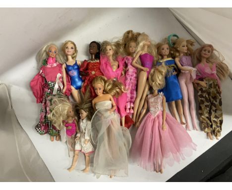 THIRTEEN DRESSED BARBIE DOLLS