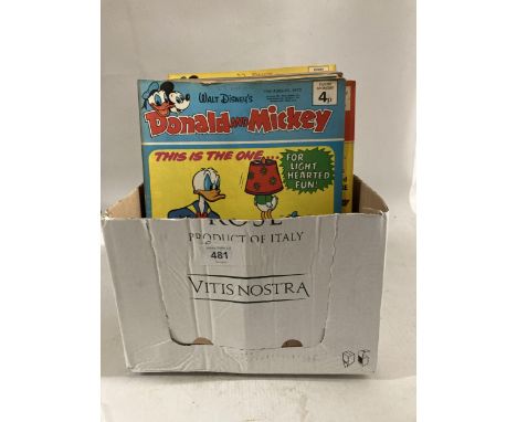 SIXTY VINTAGE ISSUES OF WALT DISNEY'S DONALD AND MICKEY COMICS FROM THE 1970'S
