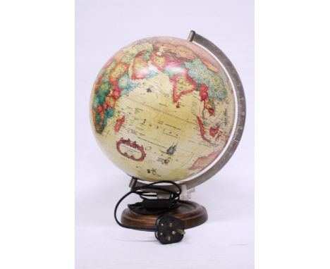 A WORLD GLOBE TABLE LAMP