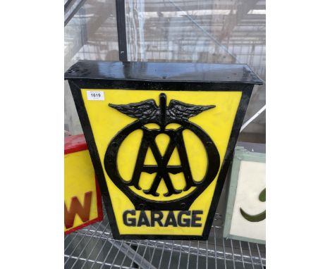 AN AA GARAGE ILLUMINATED LIGHT BOX SIGN