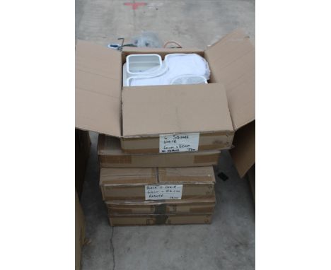 AN ASSORTMENT OF FLAT PANEL CEILING LIGHT FITTINGS