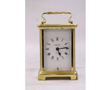 A BAYARD 8 DAY CARRIAGE CLOCK IN GOOD WORKING ORDER BUT NO WARRANTY GIVEN
