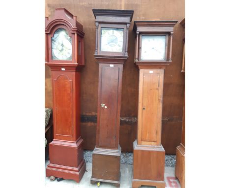 A JOHN JONES OF WORMBRIDGE THIRTY HOUR LONGCASE CLOCK WITH SQUARE BRASS DIAL