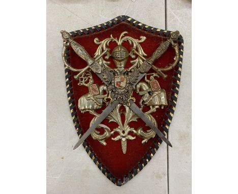 A VINTAGE FRENCH KNIGHTS SHIELD