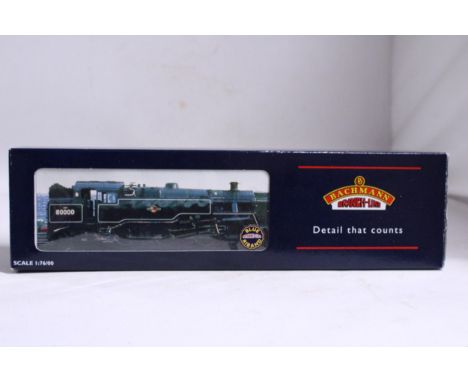 A BACHMANN OO GAUGE STANDARD CLASS 4MT TANK 80032 BR LINED BLACK E/EMBLEM 32-352 LOCOMOTIVE - AS NEW IN BOX