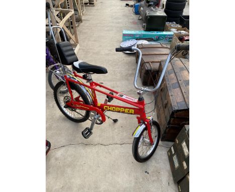 A RED MKIII RALEIGH CHOPPER BIKE