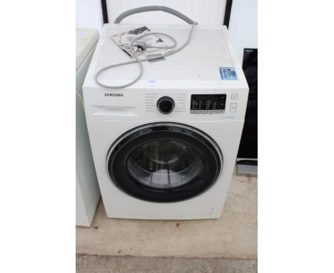 A WHITE SAMSUNG ECOBUBBLE WASHING MACHINE