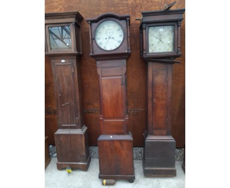 A GARDINER OF BELFAST EIGHT DAY LONGCASE CLOCK WITH ROUND ENAMEL DIAL