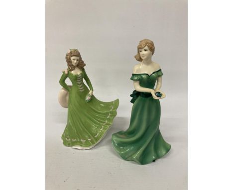 TWO ROYAL WORCESTER FIGURINES "CLAIRE" FROM THE LES PETITES COLLECTION LIMITED EDITION OF 1200 AND "GEMINI" FROM THE BIRTHSTO