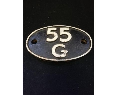 1957-67 Huddersfield 55G steam engine shed plate