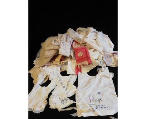 Quantity of vintage baby &amp; children's clothes inc blankets