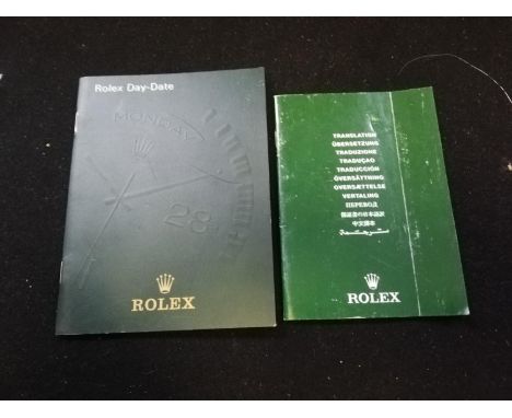 Rolex booklet &amp; chronometer booklet dated 2001 