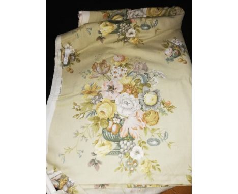 Sanderson fabric piece (8 yds) - light green background with urns of flowers