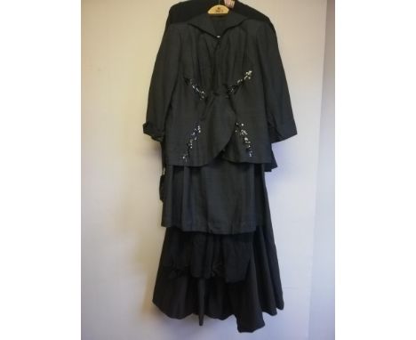 Vintage ladies black 2 pce t/w a black dress