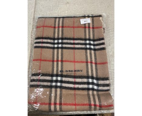 A new with tags Burberry 100% lambs wool tan shawl 206 x 70cm 