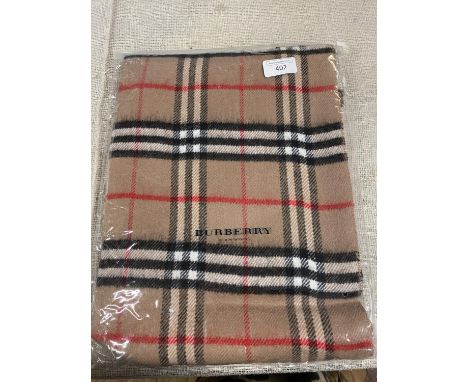 A new with tags Burberry 100% lambs wool tan shawl 206 x 70cm 