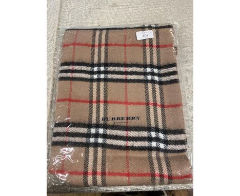A new with tags Burberry 100% lambs wool tan shawl 206 x 70cm 
