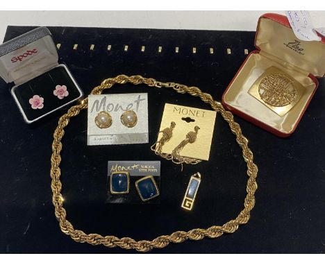 A job lot of designer costume jewellery. Monet, Napier, Givency etc 