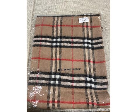 A new with tags Burberry 100% lambs wool tan shawl 206 x 70cm 