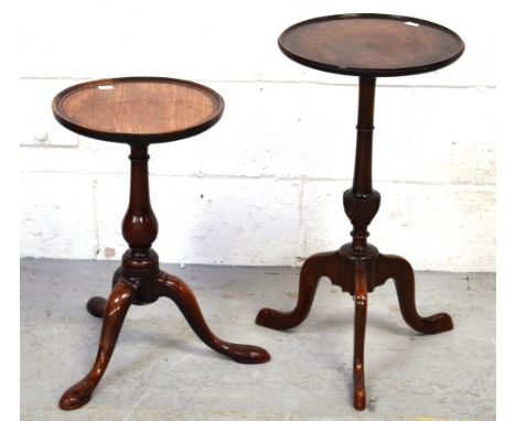 A late 19th century mahogany dish-top pedestal side table on outswept tripod legs with inlaid star motif to top and further s