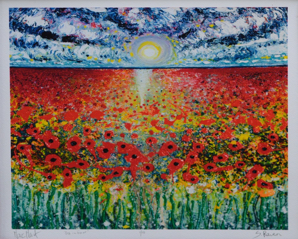 Scarlett Raven; A Signed Limited Edition Print 'one In Four' Of 'poppy 