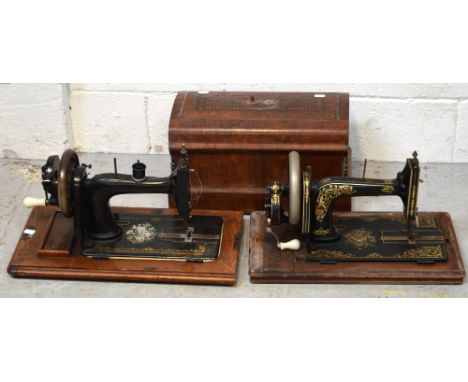 Two vintage sewing machines (2).