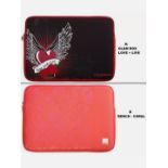 300× LAZERBUILT LOVE & LIVE GLAM ROX / BENCH UP TO 15.6" LAPTOP SLEEVE CORAL / BLACK